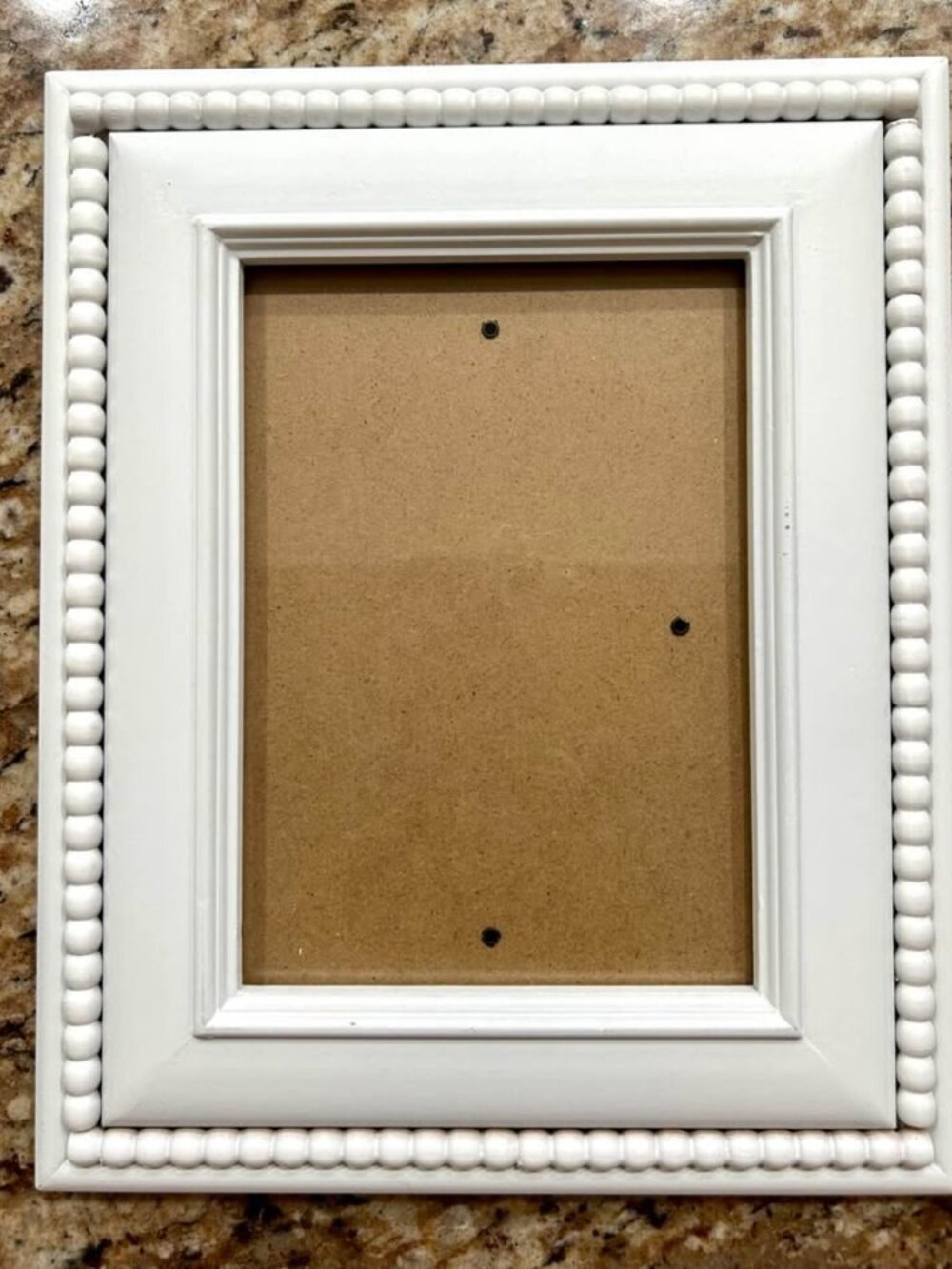 White Beaded 5x7 Picture Frame